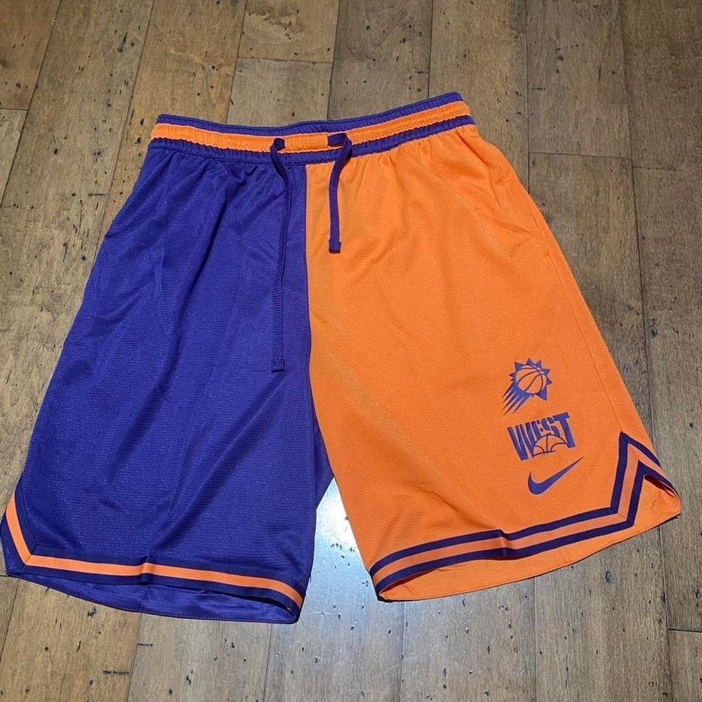 Nike Dri Fit Phoenix Suns orange and purple shorts Size L